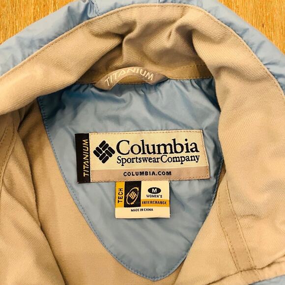 Columbia Women’s Titanium Tech Lightweight Ski Jacket/Light Blue/Gray-Size M - Picture 3 of 12